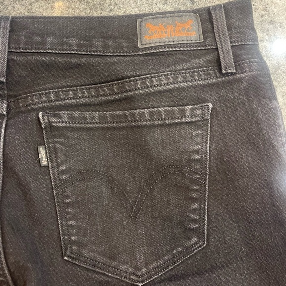 Levi's Black straight leg Jeans 10Long - Picture 2 of 4